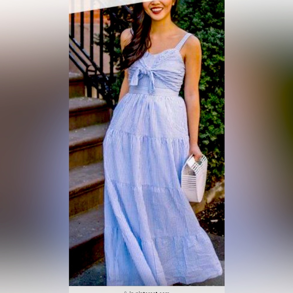 English Factory Striped Maxi Dress